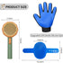GJEASE Self-Cleaning Cat Grooming Glove Brush - Slicker Pet Brush for Shedding & Grooming, Promotes Circulation