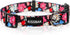 KISSBAK Dog Collar for Large Dogs, Soft Adjustable Fancy Floral Collar for Girl Puppy (L, Floral Spring)