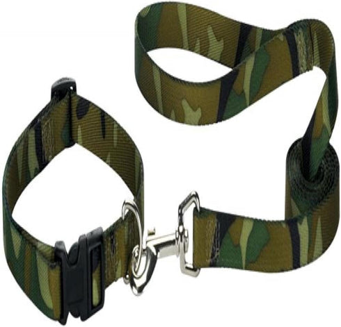 Guardian Gear Nylon Camo Dog Leash, 6-Feet x 1-Inch Lead, Green
