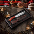 Omesio Fixed Blade Knife with Sheath, M390 Steel Survival Knife, Fulltang 60±1 HRC EDC Hunting Knives, Wood Handle