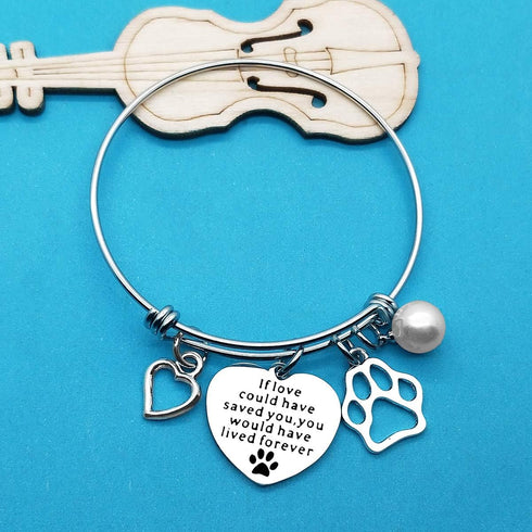Xiahuyu Pet Memorial Bracelet - If Love Could Have Saved You, Loss of Pet Sympathy Gift