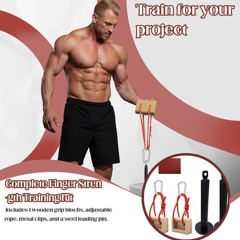 Wshxjzyay Portable Hangboard, Climbing Hangboard, Dual-Pocket Grip Blocks for Finger Strength, Power, and Forearm