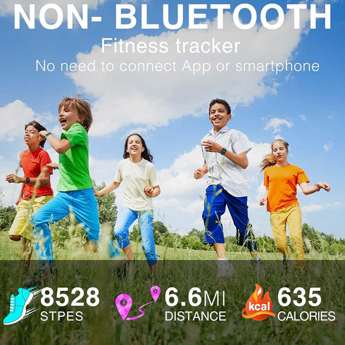Non-Bluetooth Led Fitness Tracker Watch,Digital Pedometer Watch,with Step Counting/ Distance/ Calories/Stopwatch/Alarm Clock, Great Gift for Kids Teens Girls Boys Xmas