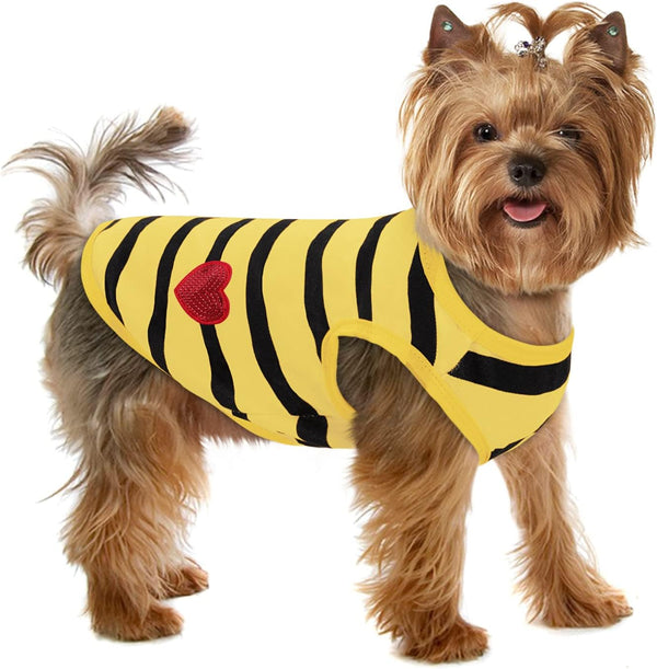 Pet Dog Striped T-Shirt - Cotton Vest for Small and Medium Dogs, Spring Summer Apparel