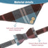 EXPAWLORER Dog Leash and Collar Set - Adjustable Cute Plaid Bow Tie and Bandana Collar, Tangle Free Leash