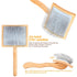 Dog Slicker Brush for Long Haired Dogs, Ergonomic Wooden Handle Grooming Brush for Goldendoodles, Wood