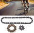VBESTLIFE Freewheel Chain Kit, 16 Tooth Freewheel 9 Tooth Sprocket 38 Section Chain Kit for Mountain Bike