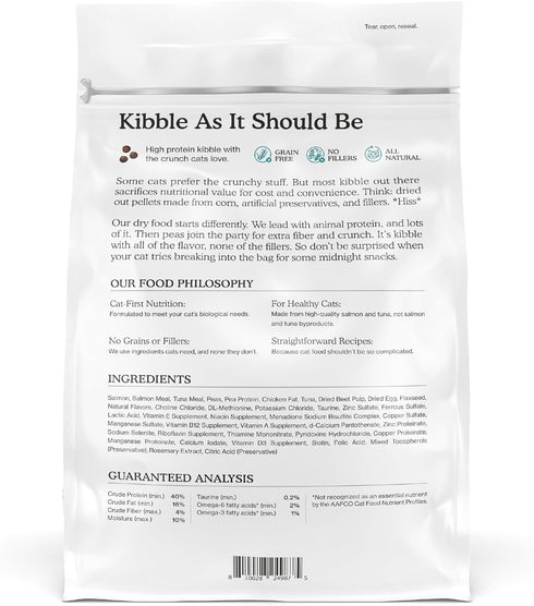 4lb Cat Person, Salmon and Tuna Dry Cat Food, Bag