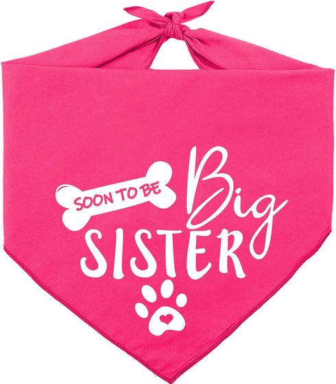 Big Sister Dog Bandana – Reversible Triangle Bibs Pet Scarf