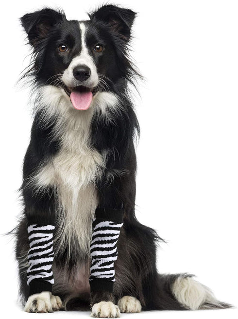 Geyoga 8 Pcs Knitted Elastic Dog Leg Warmers, Hock Protectors, Covers for Medium Large Pets, XL