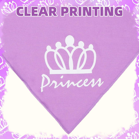PUPTECK Dog Bandana - Triangle Bibs Scarf Pet Accessories, Photo Prop for Small Medium Large Dogs Girls, Purple