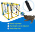8 Dewonch Puppy Play Gym with Hanging Toys, Small Dogs Indoor Jungle Gym, PVC Frame with Bungee Straps Enrichment