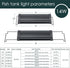 AQQA Full Spectrum LED Aquarium Light - Adjustable 12"-54" Multi-Color White Blue Red Green LEDs for Freshwater Plants