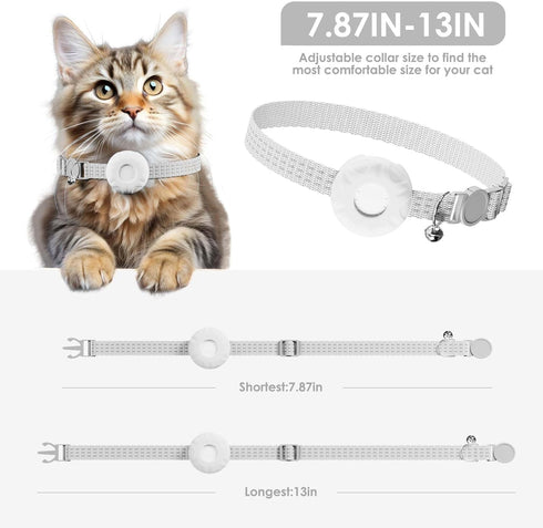 ZFSJTAG 1-Year Cat Tracker, MINI GPS Tracker for Cats, No Monthly Fee, Pet Tracker Compatible with Apple Find My