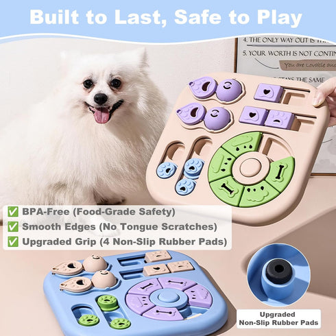 HORIBND Dog Puzzle Toys for Small & Medium Dogs, Treat Puzzle Feeder Toys for Dog Mental Stimulation, Interactive