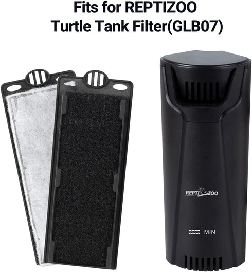 REPTIZOO Replacement Filter Cartridge, 3PCS for Turtle Tank Filter GLB07 Accessories