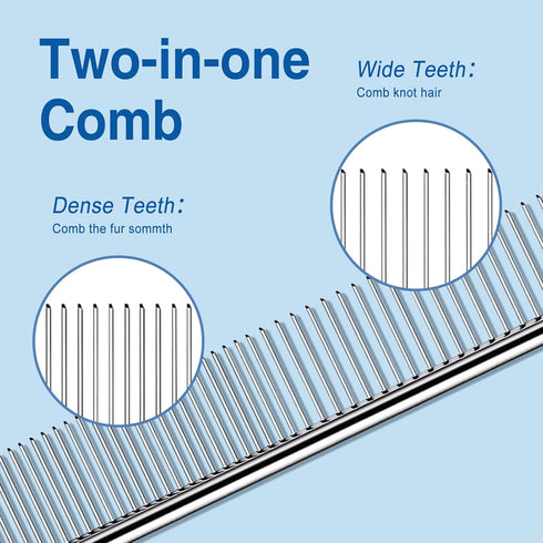 4 PCS Pet Grooming Brush Kit - Dog Brush for Shedding, Deshedding Dog Brush, Flea Comb, Stainless Steel Pet Comb