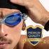 Water Gear Racer Anti-Fog Swimming Goggles, Great for Pool and Diving, Unisex