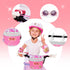 Kids Bike Basket for Girls Boys, Bicycle Basket with Bell, Stickers, and Sunglasses