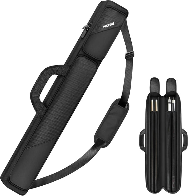 PEKREWS Pool Cue Case, Pool Stick Case 2x2 Holds 2 Sticks with