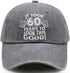 Vintage 60th Birthday Gifts Baseball Cap, Funny Adjustable Washed Cotton Hat for Men Women Dad Mom