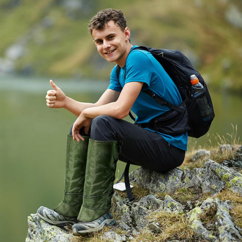 Luwint Kids Leg Gaiters, Waterproof Canvas for Hiking and Snow Boot Protection