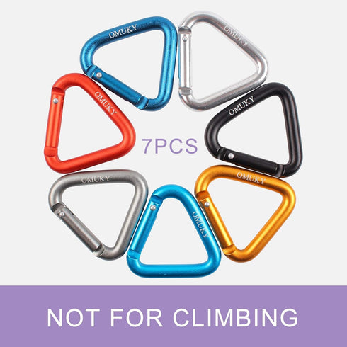 OMUKY Multicolor Carabiners Hook Clips, Camping Accessories Buckle for Outdoor Hiking Traveling