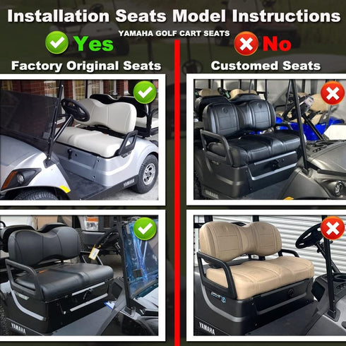 Golf Cart Seat Covers for Club Car Precedent, DS and Yama Golf Carts, Breathable Washable Polyester Mesh Cloth