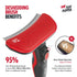 Tuff Pupper Self Cleaning Slicker Brush for Dogs & Cats, One Button Auto Clean, Reduces Shedding by 95%