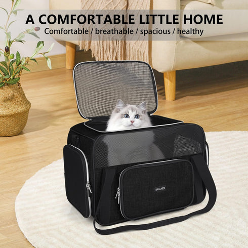 BAGLHER Pet Travel Carrier, Cat Carriers Dog Carrier for Small Medium Cats Dogs Puppies, Airline Approved Small Dog