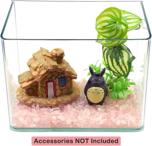 WAYBER 1 Lb Natural Pink Quartz Crystal Stones, Irregular Aquarium Pebbles for Turtle Tank