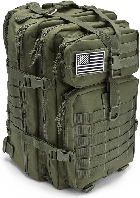 QT&QY 45L Military Tactical Backpack for Men, MOLLE 3 Day Assault Pack, Ideal for Camping, Hiking, Trekking