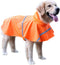 NACOCO Adjustable Large Dog Raincoat Poncho Hoodies - Lightweight Waterproof Clothes with Reflective Strip (XL, Orange)
