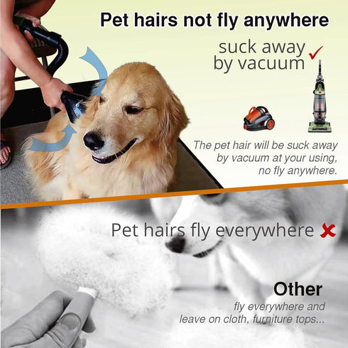 Black Pet Grooming Comb Brush - Shedding Tool Kit