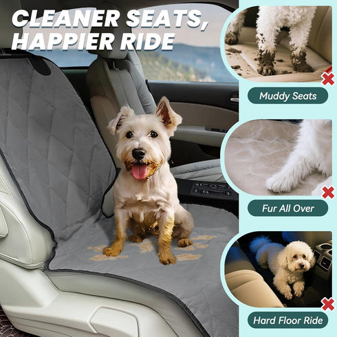 2Pack VIVAGLORY Dog Front Seat Cover Seatflex Car Seat Protector for Dog, Car Cover for Pet, Front Single Bucket