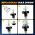 12 Inches IP67, (12-24V) Anchor Light Stern Light, White Navigation Lights for Boats LED Waterproof Fold Down Rear Boat