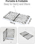 MEOU 2 Pack Castable Crab Trap Hawk Foldable Crabjaw with Crab Gauge and Bait Clip