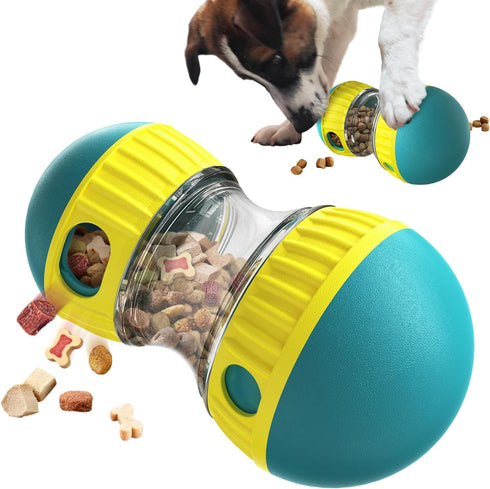 BSISUERM Dog Puzzle Toy Adjustable Treat Dispensing Ball Food Dispenser Tough Slow Feeder