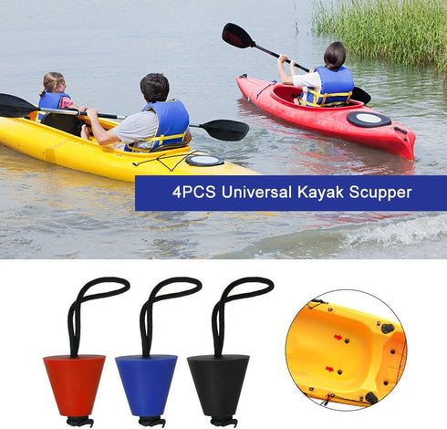 Lixada Best Universal Kayak Scupper Plug Kit - Canoe Drain Holes Stopper Bung, 4/6/8 Packs