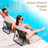 Novabright 1 Pcs Extra Large Foldable Pool Chair with Mesh Backrest Portable Camping Chairs Poolside Seat with Cup