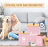 Jingmore Set 3 7+3+2 lbs Counter Metal Dog Treat Containers of with Bamboo Lids and Spoon Airtight Dog Food Snack Jars