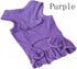 Pet Clothes Small Dog Blank Color Sport Dress T-Shirts Tanks for Female Dogs, 100% Cotton (L, Purple)