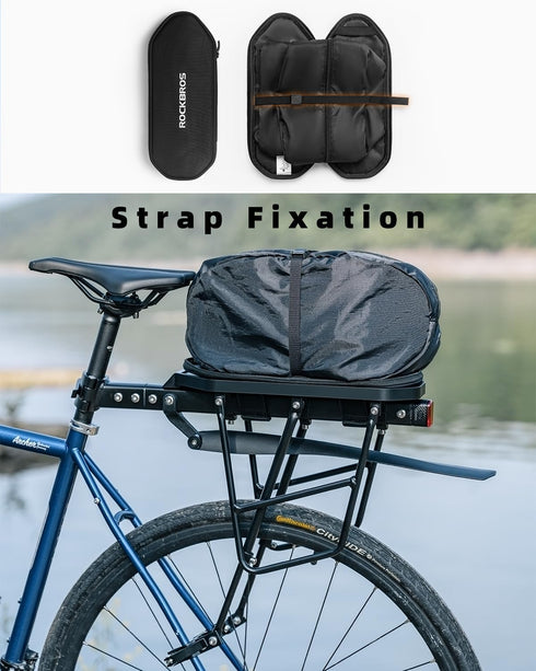 ROCKBROS Foldable Bike Bag for Rear Rack, Durable, Expandable, Versatile, 5L Capacity