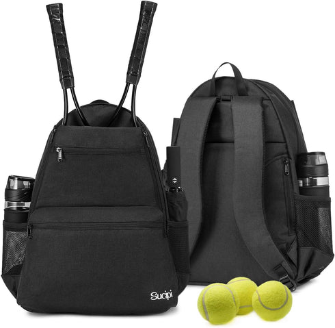 Sucipi Professional Tennis Backpack for Men and Women, Holds 2 Rackets with Ventilated Shoe Compartment