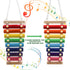 8 Dnoifne Colorful Bird Xylophone Toy, Suspensible Funny Xylophone Toy with Metal Keys, Cage Accessories for Chicken