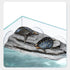Turtle Floating Basking Platform - Artificial Bark Decor, Ideal for Aquariums, Terrace Fish Tanks, 3 pcs Suction Cups Included for Easy Installation Resting Terrace for Terrapins (Grey)
