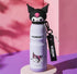 Kuromi Stainless Steel Insulated Water Bottle with Buckle and Strap, 600ml