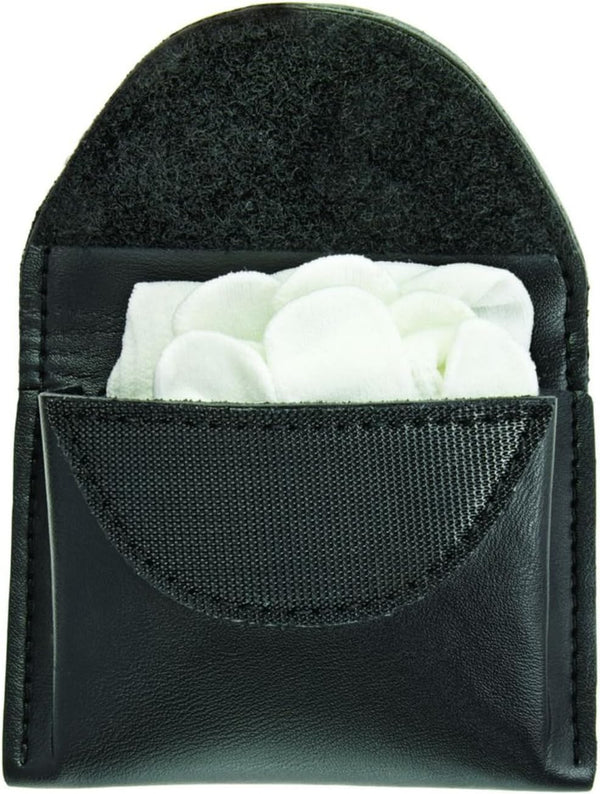 Hero's Pride AirTek Glove Pouch, Tactical Leather Glove Holder for Duty Belt, Lightweight with Three Sections