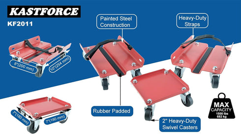 Snowmobile Dolly Set - Max Supporting 1500Lbs with Heavy Duty Straps for Skis