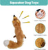 SPOT Skinneeez Stuffless Dog Toy with Squeaker - Tug-of-War Toy for Small and Large Breeds, Fox Design